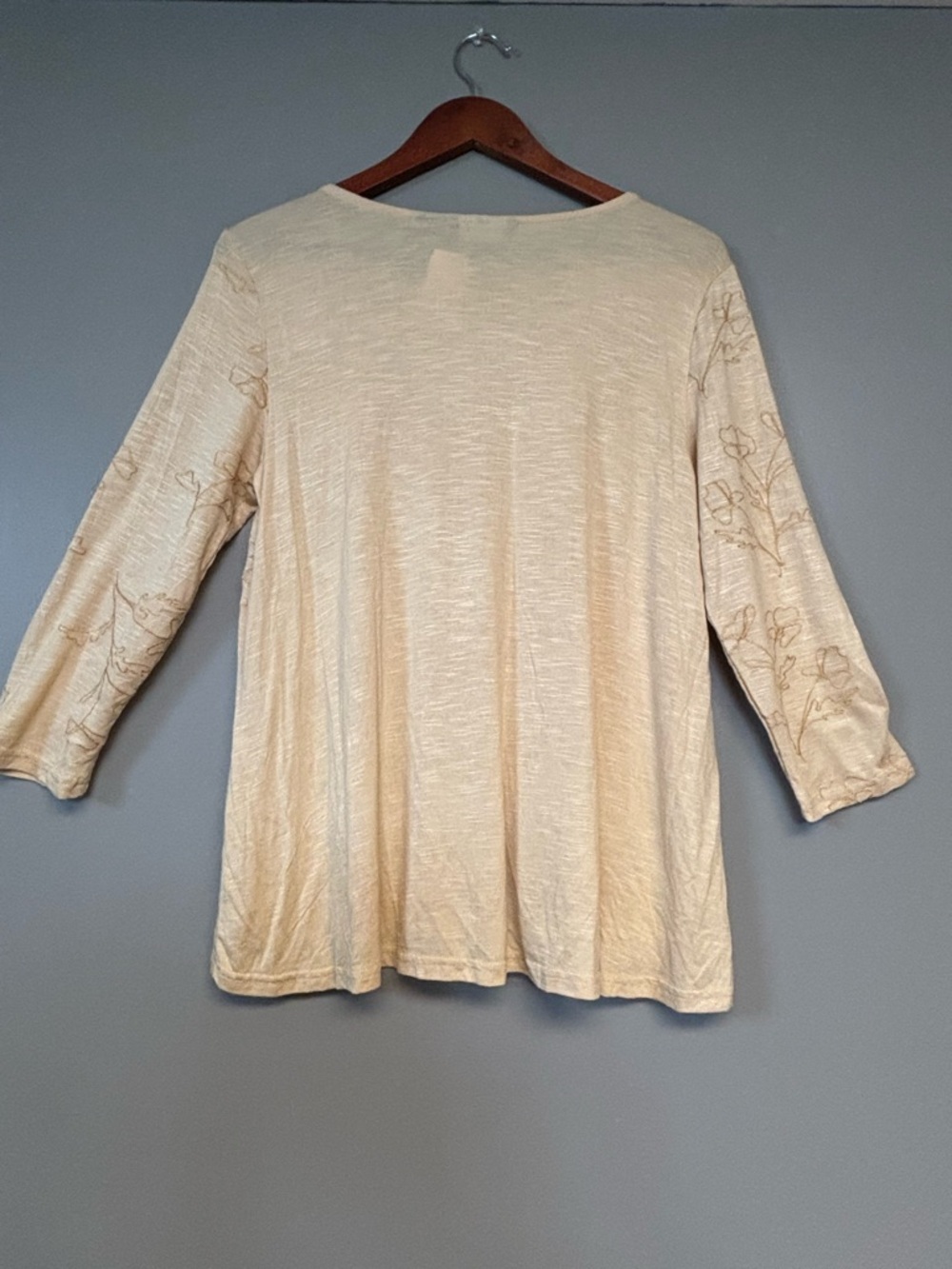 Frazzle Cream Floral Embroidered Long Sleeve Top - Picture 3 of 8